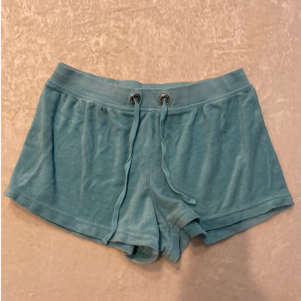 VENUS Women's Drawstring Fleece Casual Short Medium Blue Pull-On